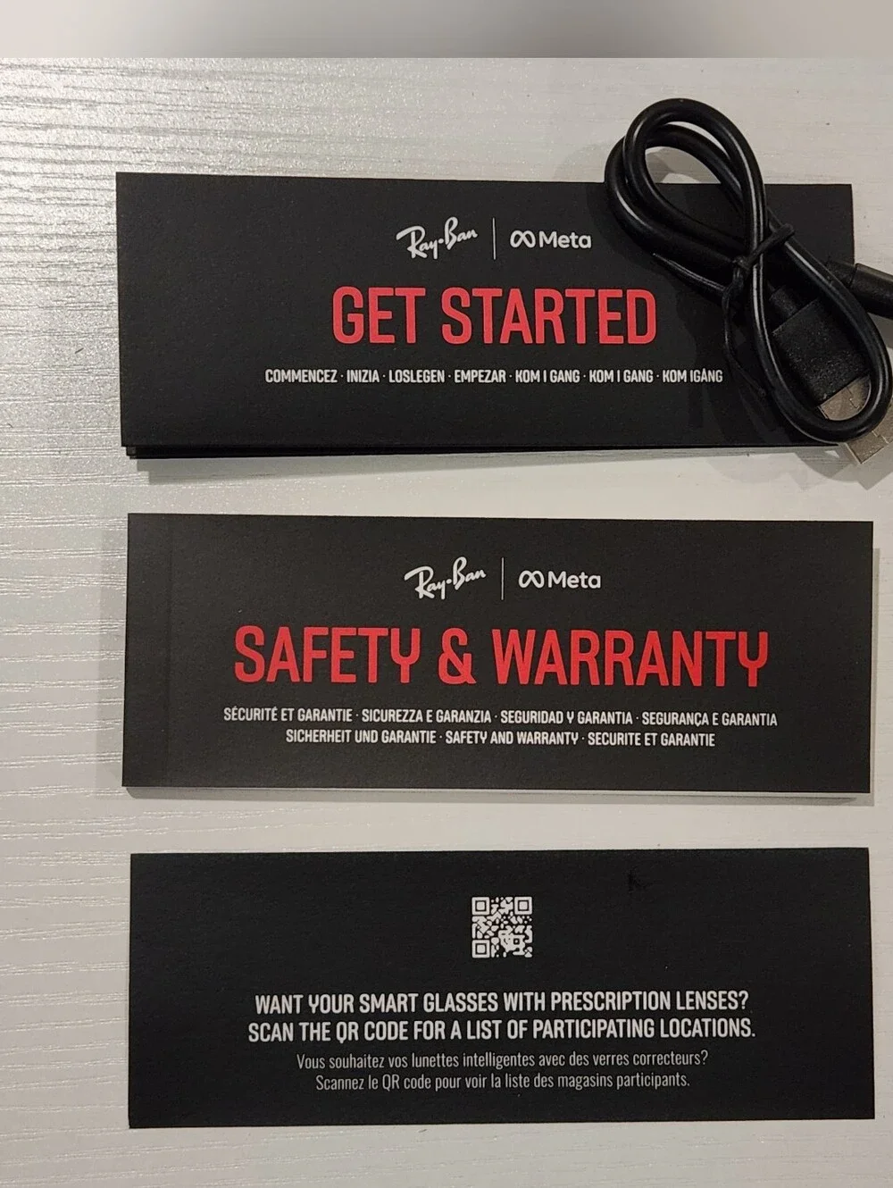 Ray-Ban Stories Smart Glasses (Gen 1) - Matte Black / Polarized Lens - EUC